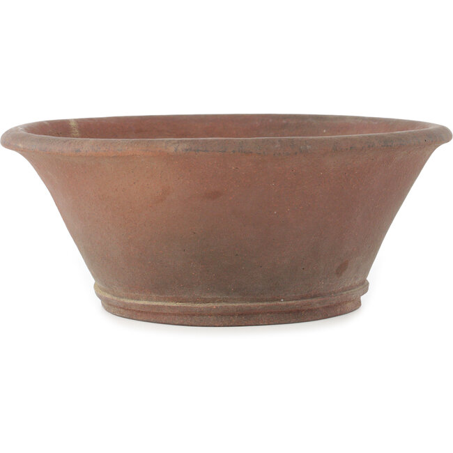 Pot à bonsaï rond non émaillé de Sensyu - 240 x 240 x 97 mm