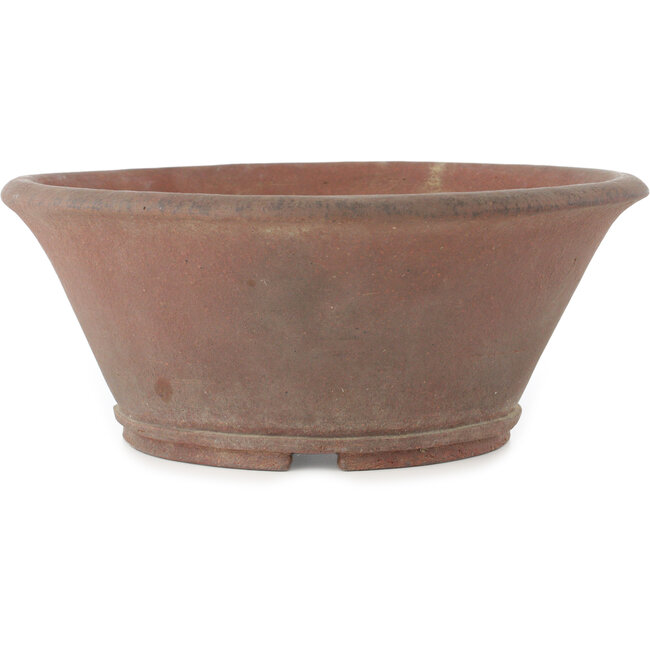 Pot à bonsaï rond non émaillé de Sensyu - 240 x 240 x 97 mm