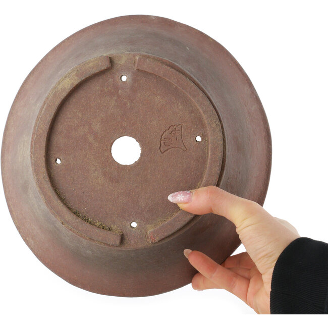 Pot à bonsaï rond non émaillé de Sensyu - 235 x 235 x 100 mm