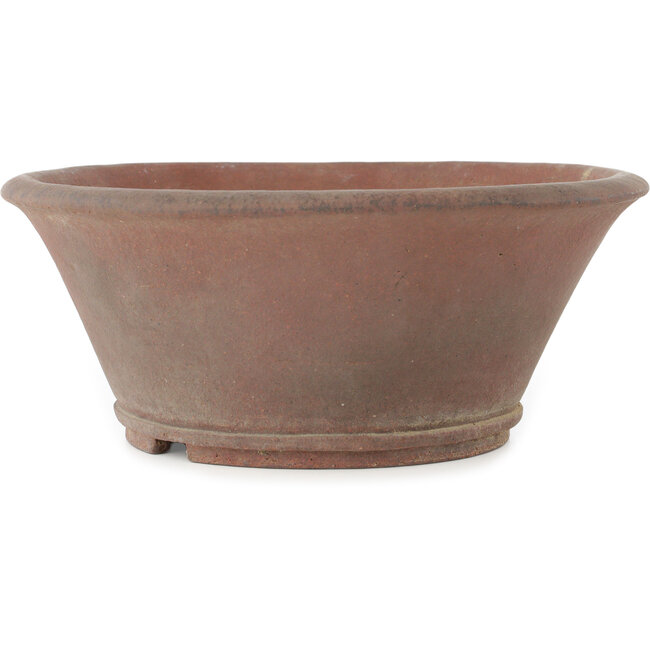 Pot à bonsaï rond non émaillé de Sensyu - 240 x 240 x 97 mm