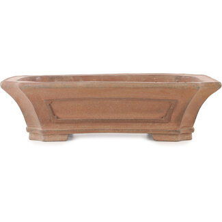 400 mm rectangular unglazed bonsai pot by Sensyu, Japan