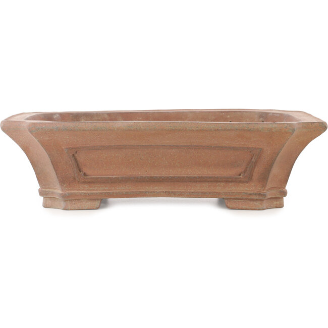 Maceta rectangular sin esmaltar para bonsái de Sensyu - 400 x 310 x 110 mm