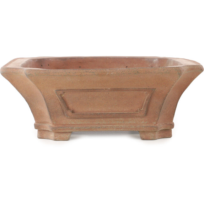 Rectangular unglazed bonsai pot by Sensyu - 400 x 310 x 110 mm