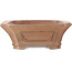 Maceta rectangular sin esmaltar para bonsái de Sensyu - 400 x 310 x 110 mm