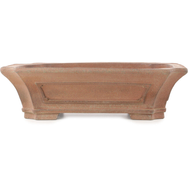 Vaso bonsai rettangolare non smaltato di Sensyu - 400 x 310 x 110 mm