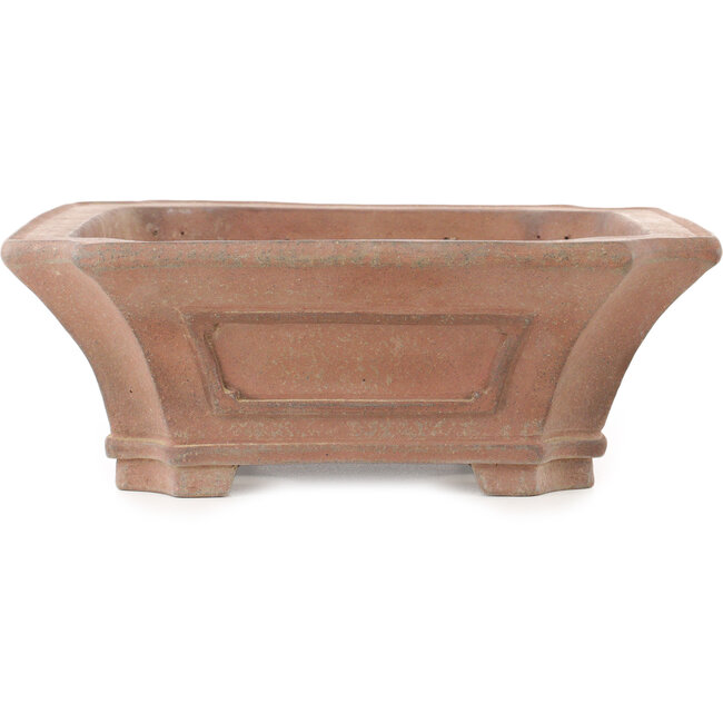 Vaso bonsai rettangolare non smaltato di Sensyu - 400 x 310 x 110 mm