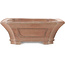Rectangular unglazed bonsai pot by Sensyu - 400 x 310 x 110 mm