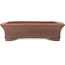Rectangular unglazed bonsai pot by Sensyu - 370 x 298 x 95 mm