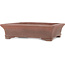 Rectangular unglazed bonsai pot by Sensyu - 370 x 298 x 95 mm