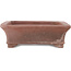 Rectangular unglazed bonsai pot by Sensyu - 370 x 298 x 95 mm