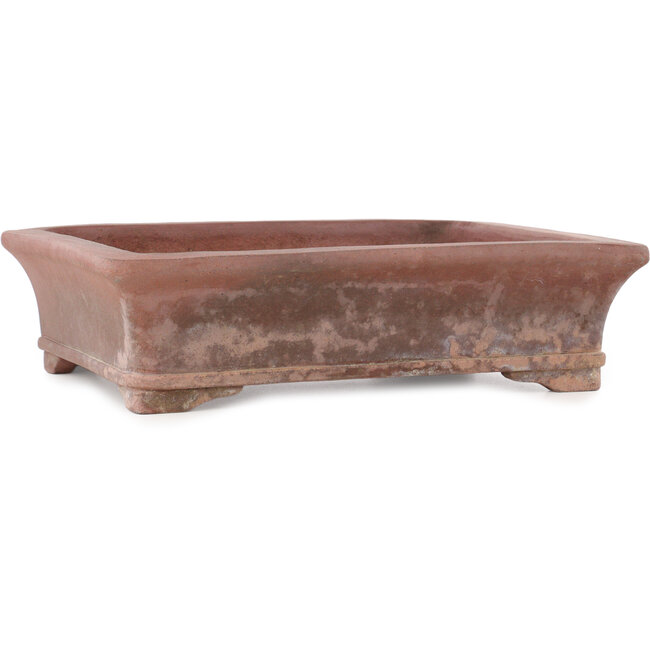 Maceta rectangular sin esmaltar para bonsái de Sensyu - 370 x 298 x 95 mm