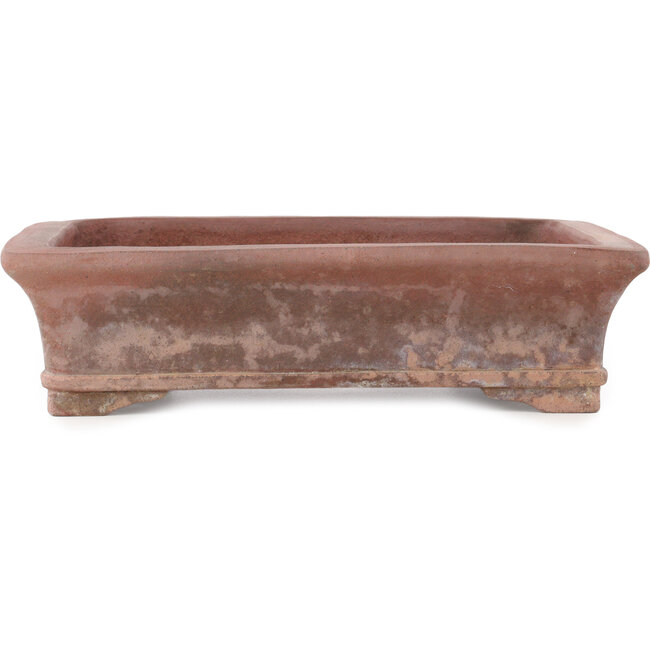 Pot à bonsaï rectangulaire non émaillé de Sensyu - 370 x 298 x 95 mm