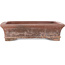Rectangular unglazed bonsai pot by Sensyu - 370 x 298 x 95 mm