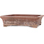 Rectangular unglazed bonsai pot by Sensyu - 370 x 298 x 95 mm