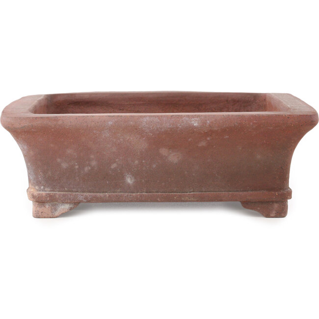 Pot à bonsaï rectangulaire non émaillé de Sensyu - 370 x 298 x 95 mm