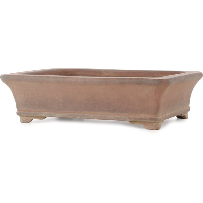 Vaso bonsai rettangolare non smaltato di Syu-zan - 365 x 265 x 100 mm