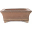 Rectangular unglazed bonsai pot by Syu-zan - 365 x 265 x 100 mm