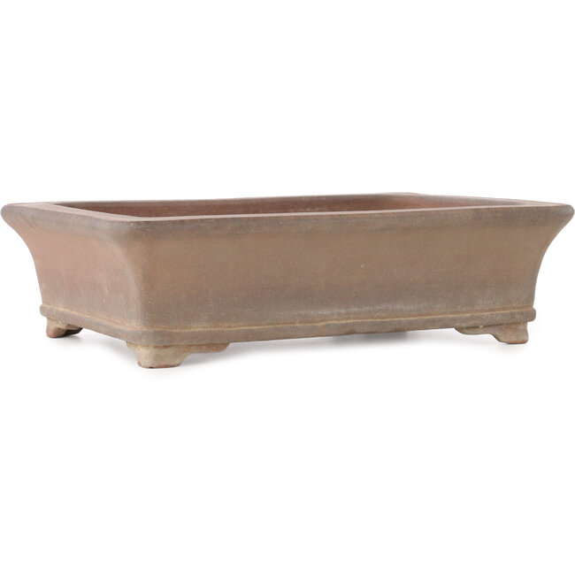 Vaso bonsai rettangolare non smaltato di Syu-zan - 365 x 265 x 100 mm