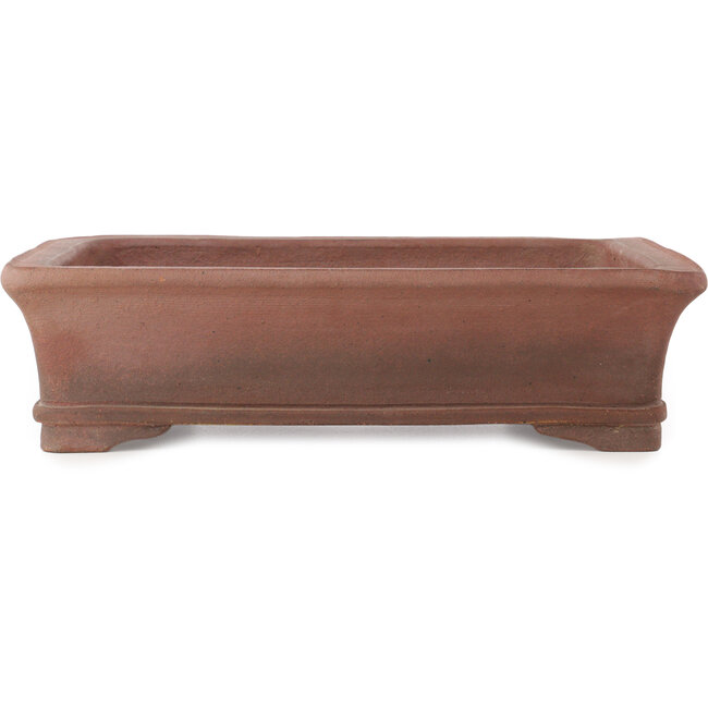 Rectangular unglazed bonsai pot by Sensyu - 362 x 305 x 98 mm