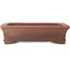 Rectangular unglazed bonsai pot by Sensyu - 362 x 305 x 98 mm