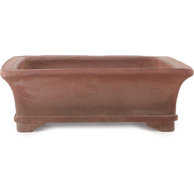 Vaso bonsai rettangolare non smaltato di Sensyu - 362 x 305 x 98 mm