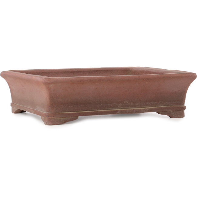 Vaso bonsai rettangolare non smaltato di Sensyu - 362 x 305 x 98 mm