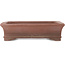 Rectangular unglazed bonsai pot by Sensyu - 362 x 305 x 98 mm