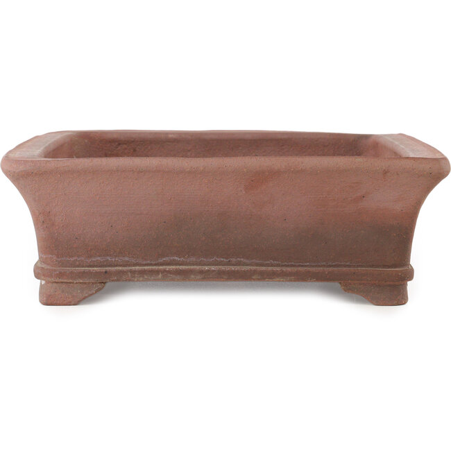 Pot à bonsaï rectangulaire non émaillé de Sensyu - 362 x 305 x 98 mm