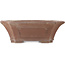 Square unglazed bonsai pot by Sensyu - 395 x 355 x 135 mm