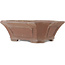 Square unglazed bonsai pot by Sensyu - 395 x 355 x 135 mm