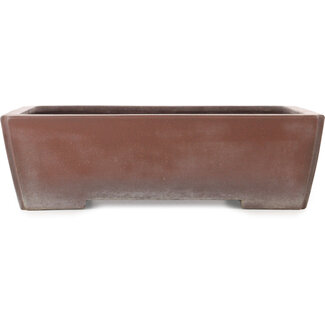  Yamaaki Maceta para bonsái rectangular sin esmaltar de 390 mm de Yamaaki, Tokoname, Japón