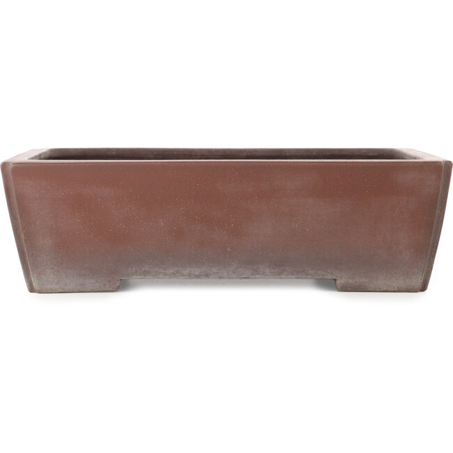 Rectangular unglazed bonsai pot by Yamaaki - 390 x 303 x 115 mm