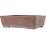 Maceta rectangular sin esmaltar para bonsái de Yamaaki - 390 x 303 x 115 mm