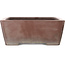 Rectangular unglazed bonsai pot by Yamaaki - 390 x 303 x 115 mm