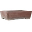 Rectangular unglazed bonsai pot by Yamaaki - 390 x 303 x 115 mm