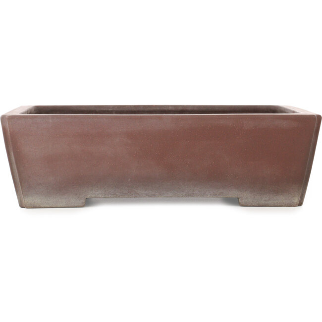 Rectangular unglazed bonsai pot by Yamaaki - 390 x 303 x 115 mm