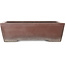 Rectangular unglazed bonsai pot by Yamaaki - 390 x 303 x 115 mm