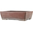 Rectangular unglazed bonsai pot by Yamaaki - 390 x 303 x 115 mm