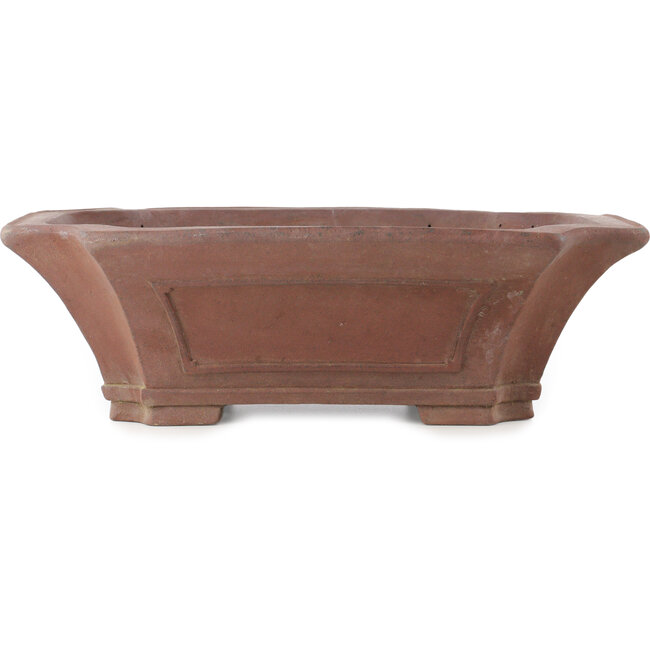 Vierkante ongeglazuurde bonsaipot van Sensyu - 430 x 373 x 140 mm