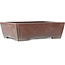 Rectangular unglazed bonsai pot by Yamaaki - 390 x 303 x 115 mm