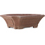 Pot à bonsaï carré non émaillé de Sensyu - 430 x 373 x 140 mm