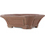 Pot à bonsaï carré non émaillé de Sensyu - 430 x 373 x 140 mm