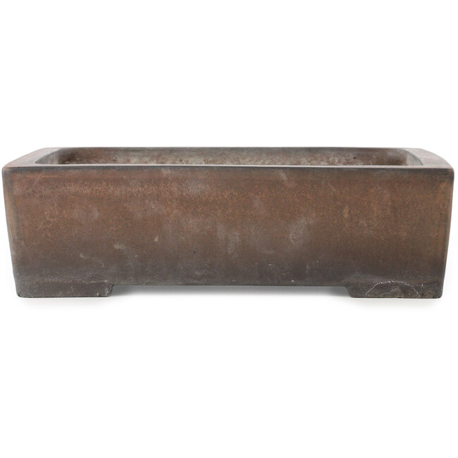 Rechteckiger unglasierter Bonsai-Topf von Syu-zan - 305 x 225 x 88 mm