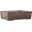 Rechteckiger unglasierter Bonsai-Topf von Syu-zan - 305 x 225 x 88 mm