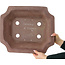Pot à bonsaï carré non émaillé de Sensyu - 430 x 373 x 140 mm
