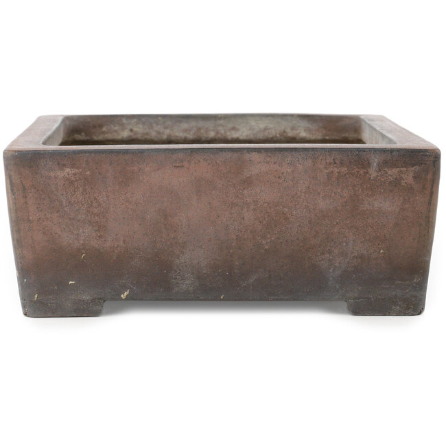 Pot à bonsaï rectangulaire non émaillé de Syu-zan - 305 x 225 x 88 mm