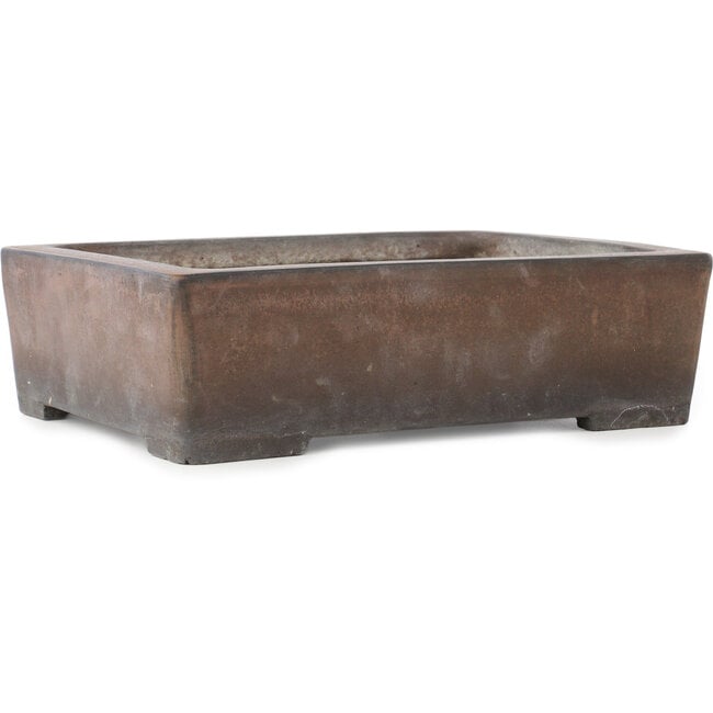 Maceta rectangular sin esmaltar para bonsái de Syu-zan - 305 x 225 x 88 mm