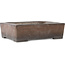 Rectangular unglazed bonsai pot by Syu-zan - 305 x 225 x 88 mm