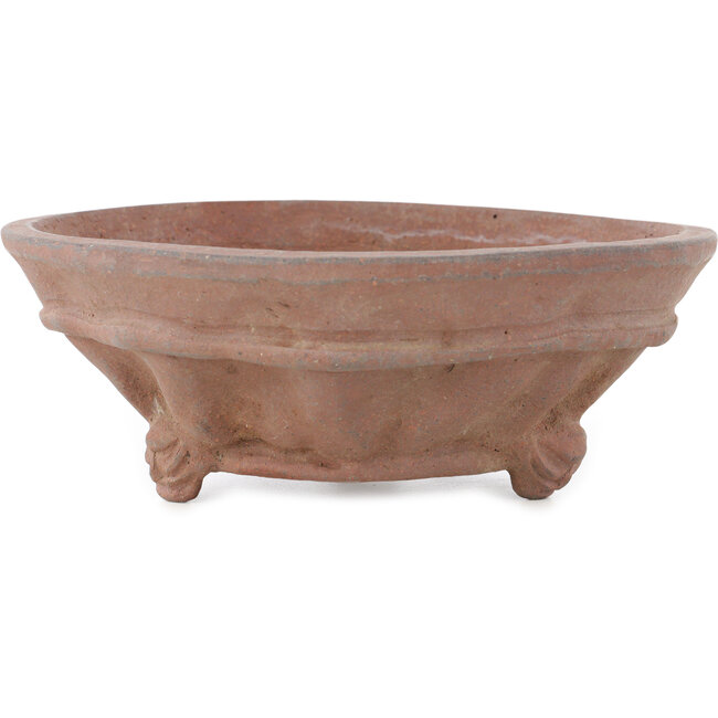 Ronde ongeglazuurde bonsaipot van Sensyu - 185 x 185 x 67 mm