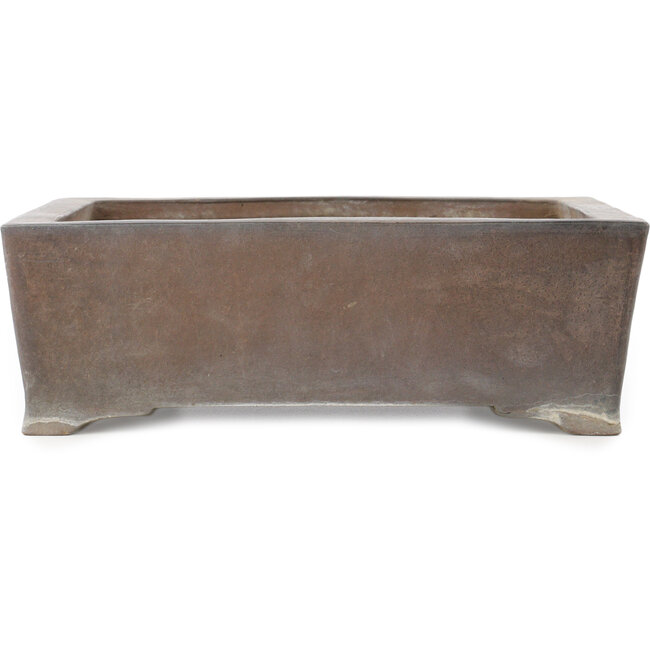 Maceta rectangular sin esmaltar para bonsái de Syu-zan - 345 x 292 x 112 mm